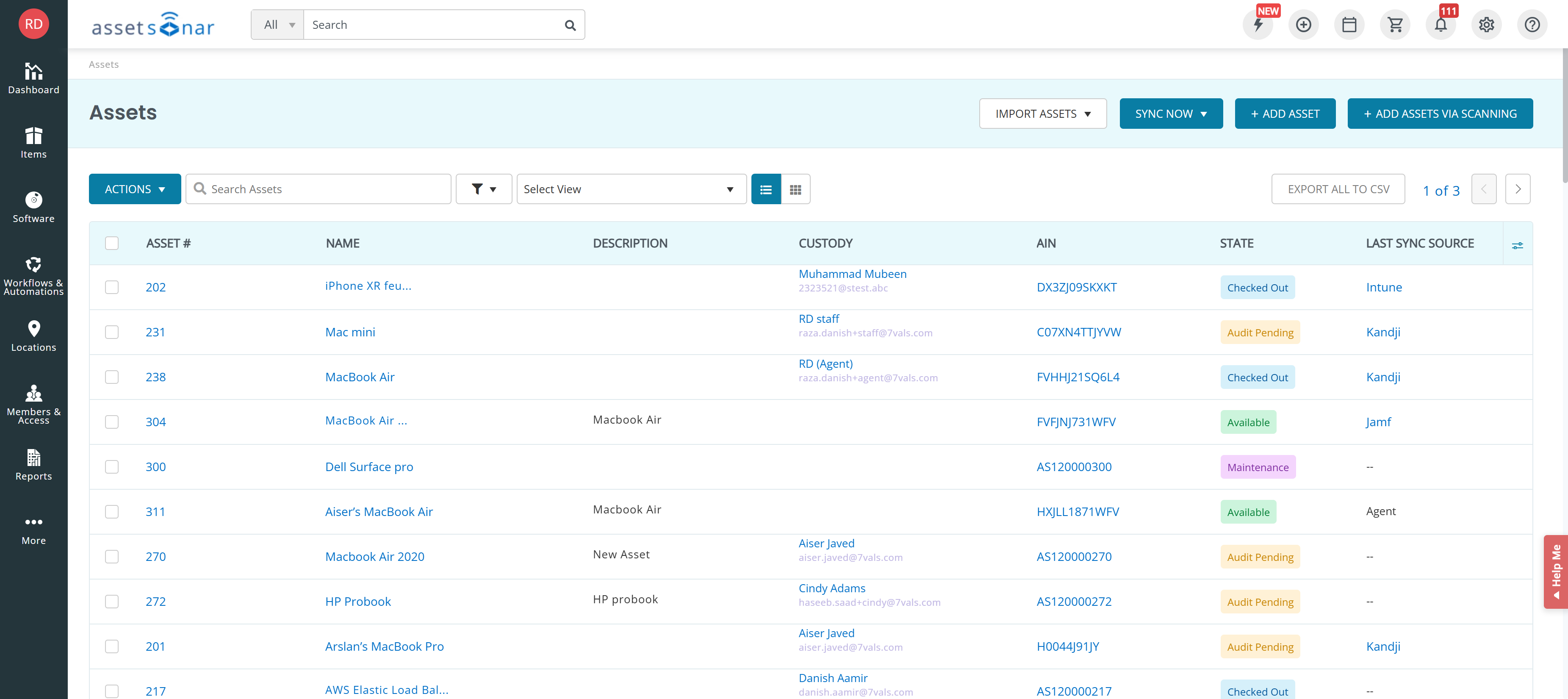AssetSonar Software - 3