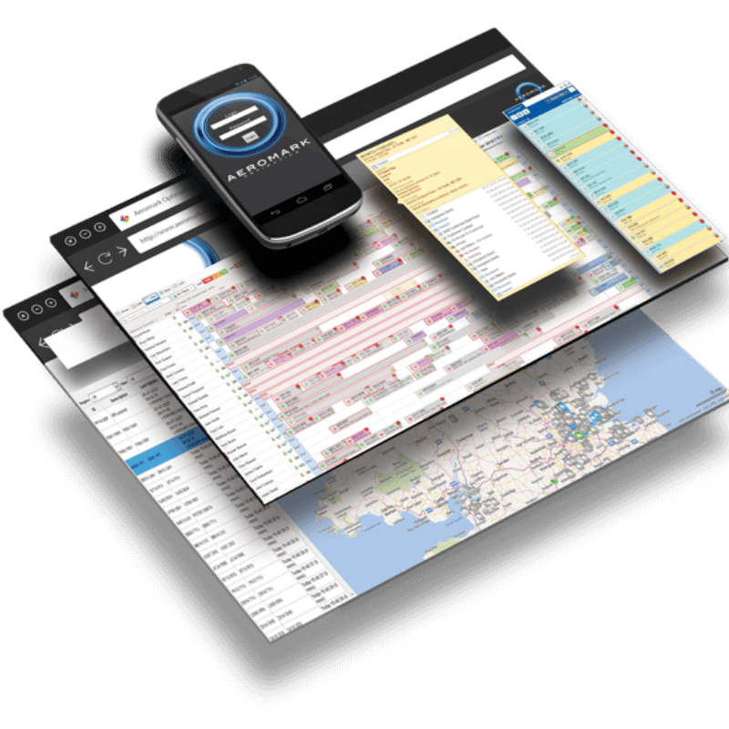 Aeromark screenshot: Streamline your processes optimise your operational efficiency, minimise touchpoints and reduce administration within one fully customisable service and asset management platform.