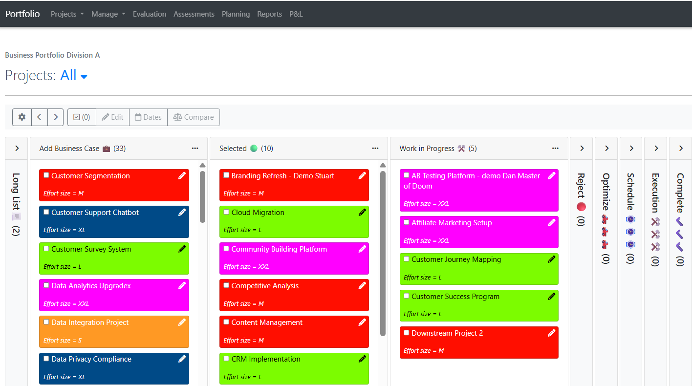 TransparentChoice screenshot: TransparentChoice project portfolio 