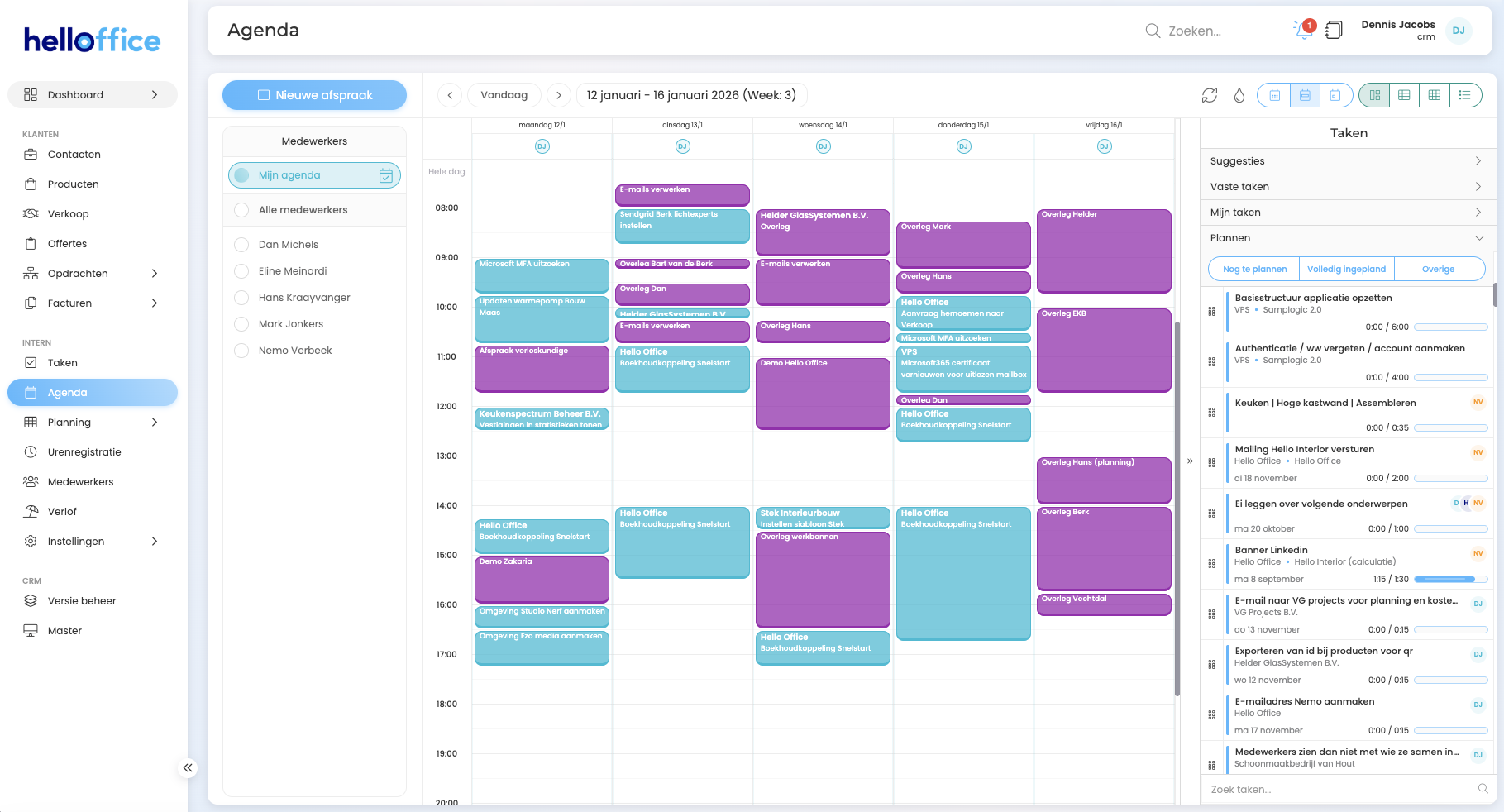 Hello Office screenshot: Agenda planning