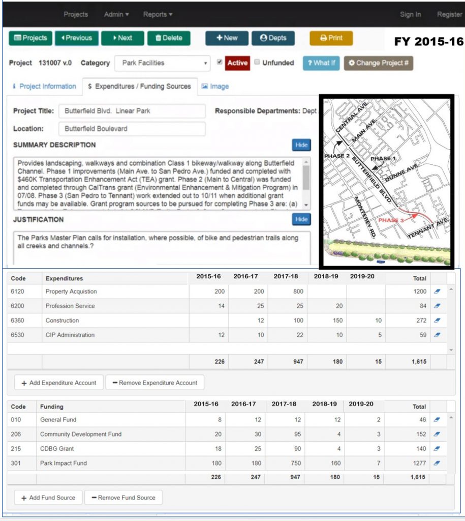 BreezeCIP screenshot: BreezeCIP projects
