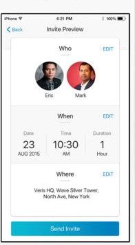 Veris invite page screenshot