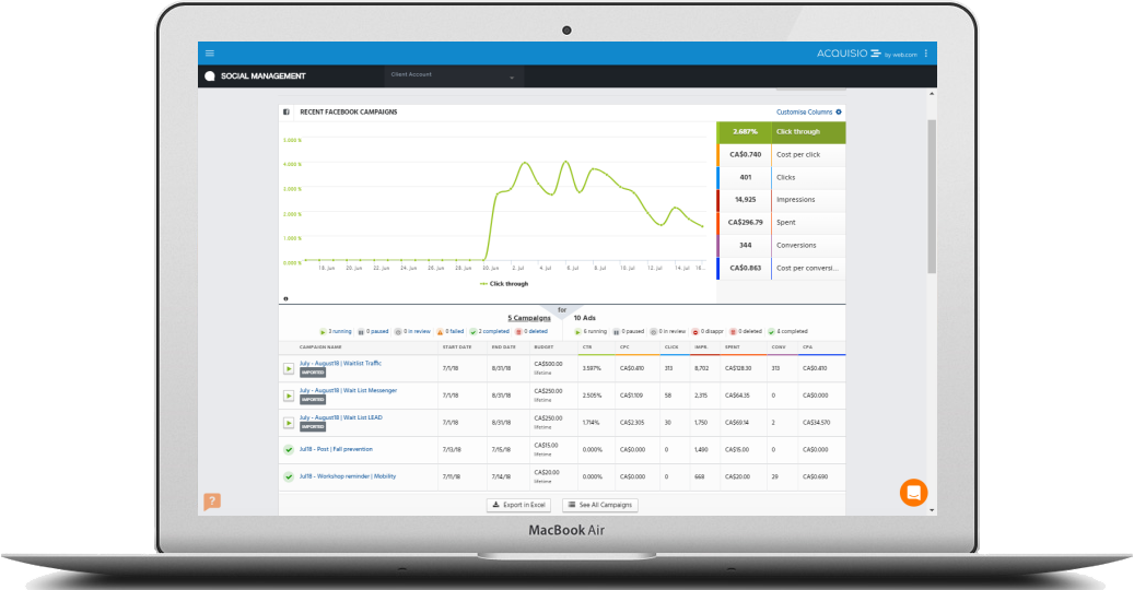 Acquisio Software - Get More Out of Your Facebook & Instagram Campaigns with Acquisio Social