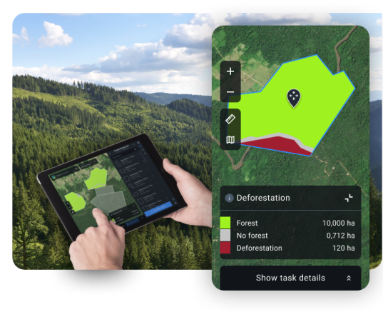 Monitor forest health remotely.  Detect pests and diseases at an early stage