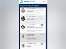 EarlyWorks Software - Get notifications on updates to daily or weekly journal entries and communications via mobile device