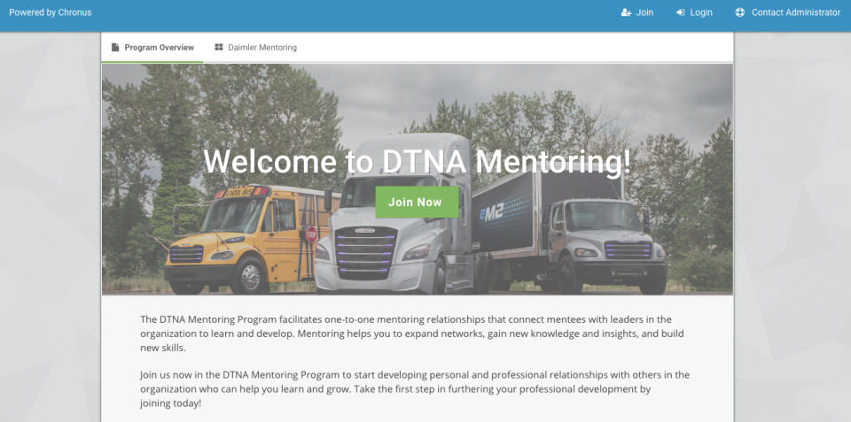 Chronus Software - Use your program homepage to promote your mentoring program and drive enrollment.