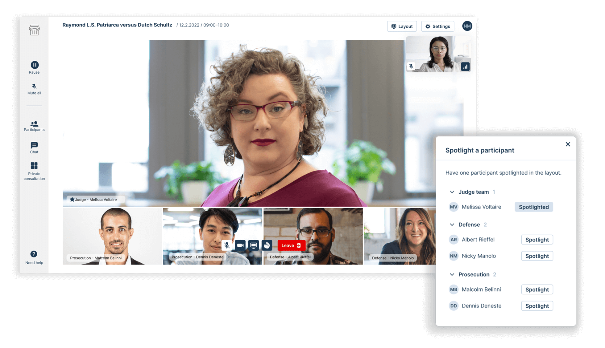 Pexip Video platform screenshot: Pexip Build video call