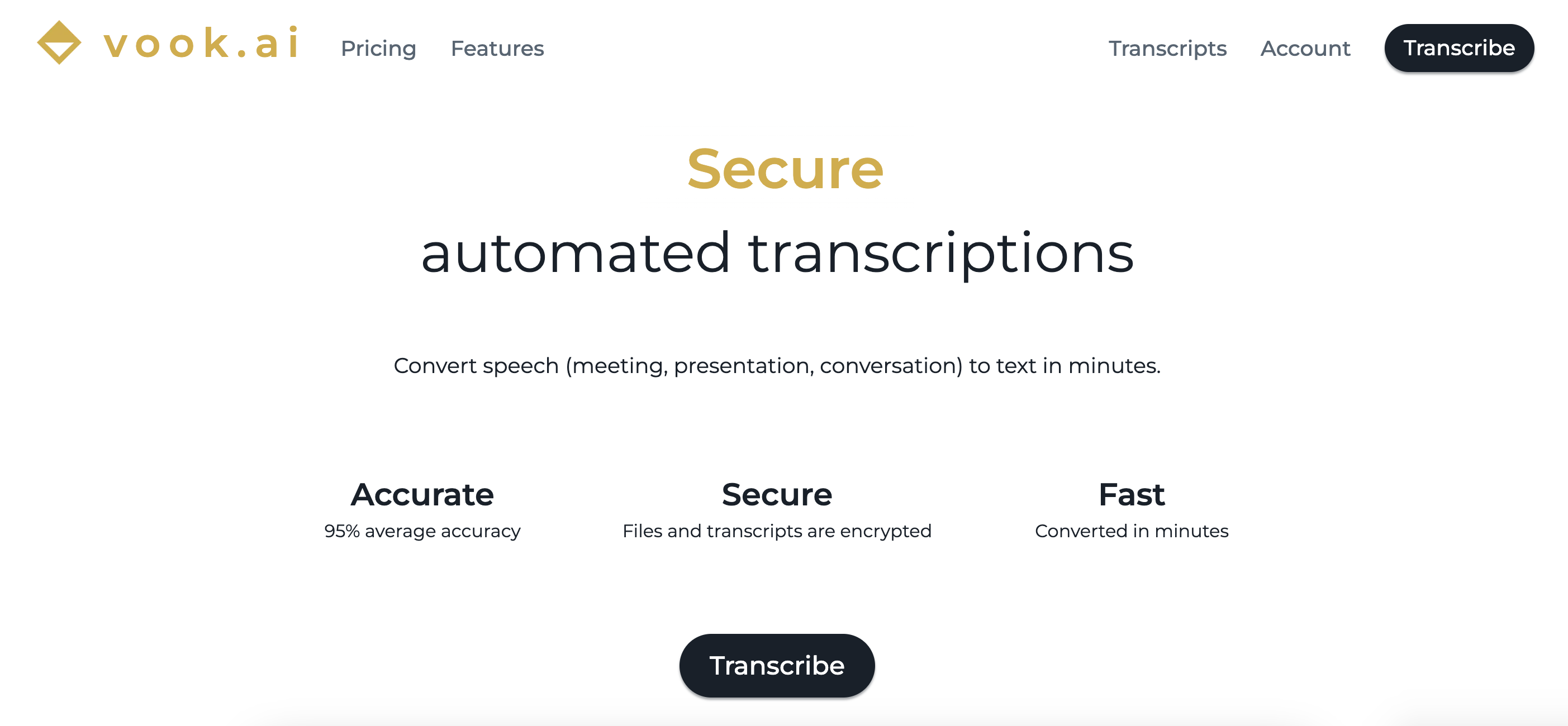 Vook.ai screenshot: Homepage