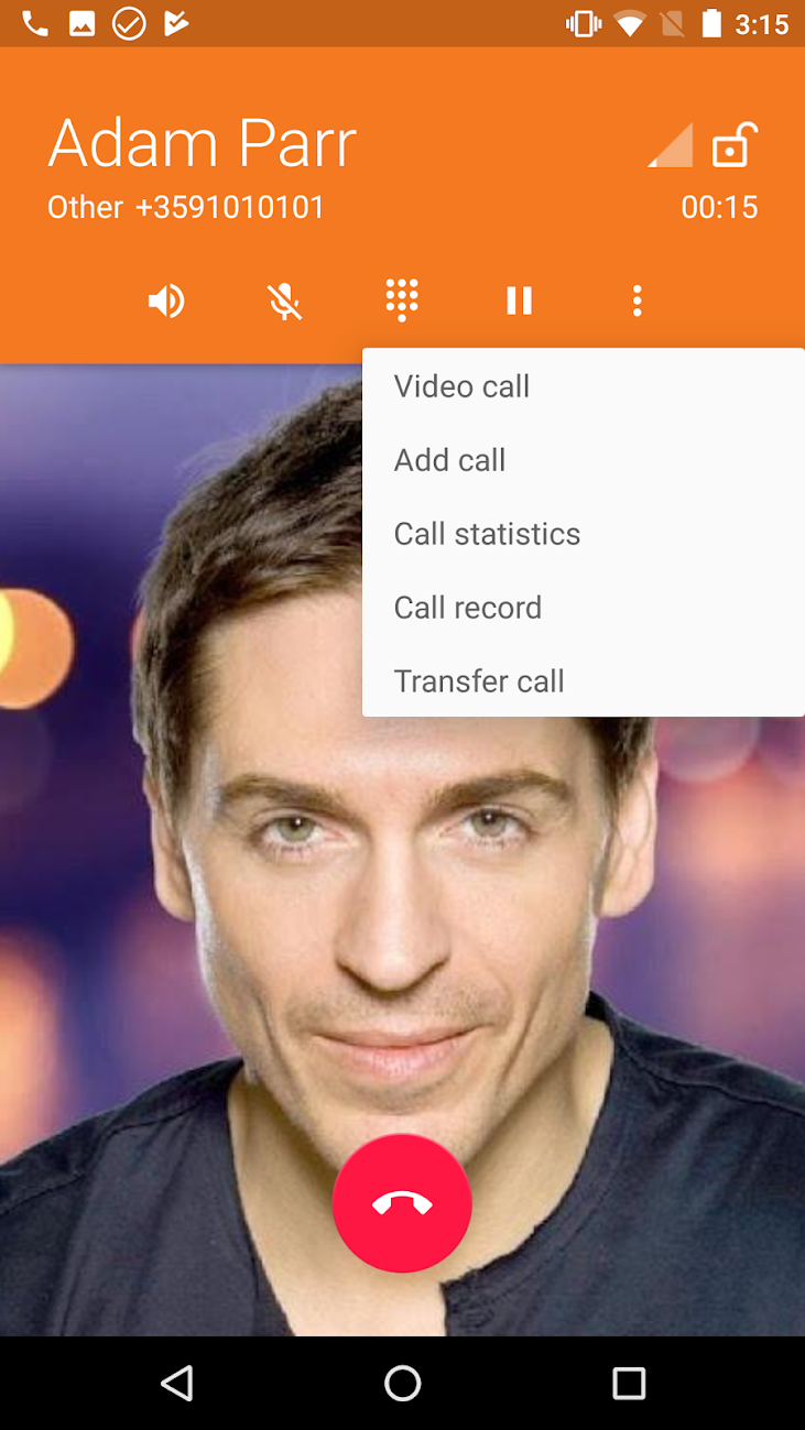 Zoiper Software - During calls, users can opt to switch to video, view call statistics with the current contact, record the call or transfer it to another line