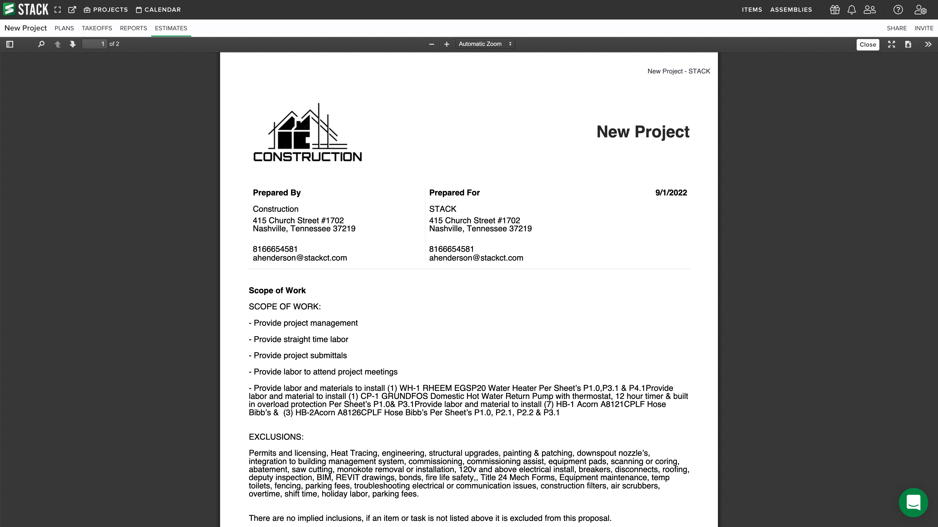 STACK Software - STACK proposal management