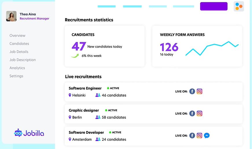 Jobilla recruitment statistics