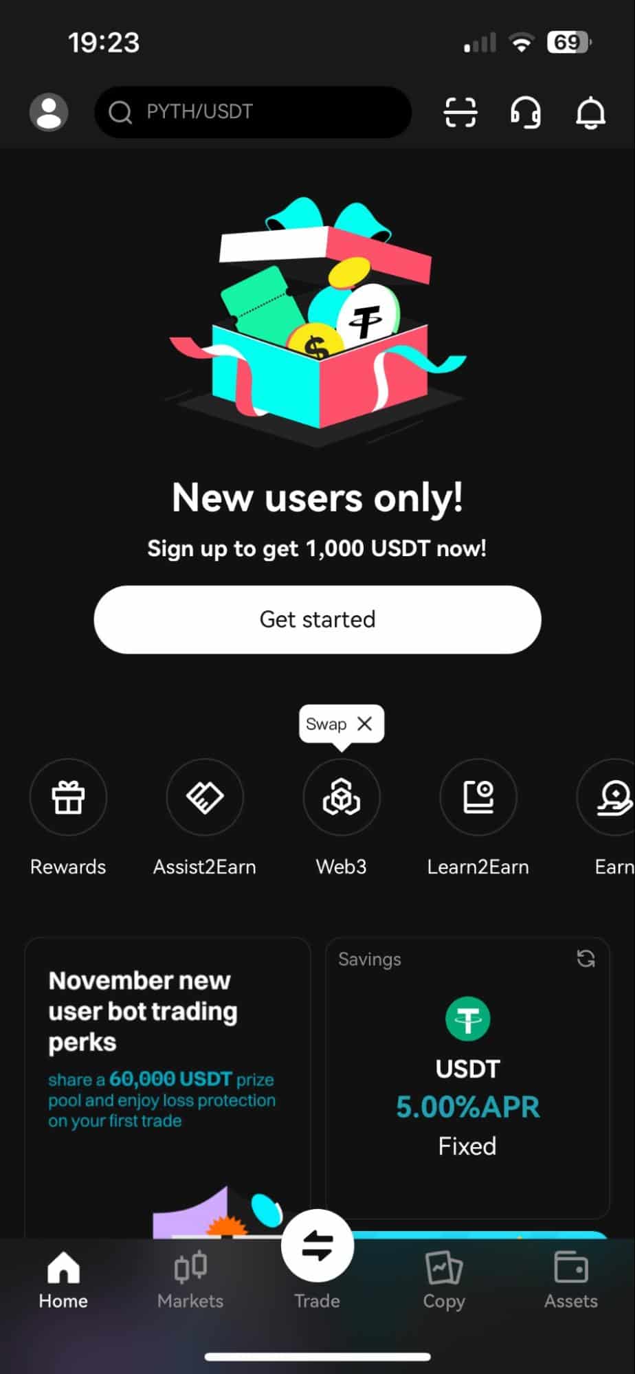 Bitget screenshot: Download the Bitget App