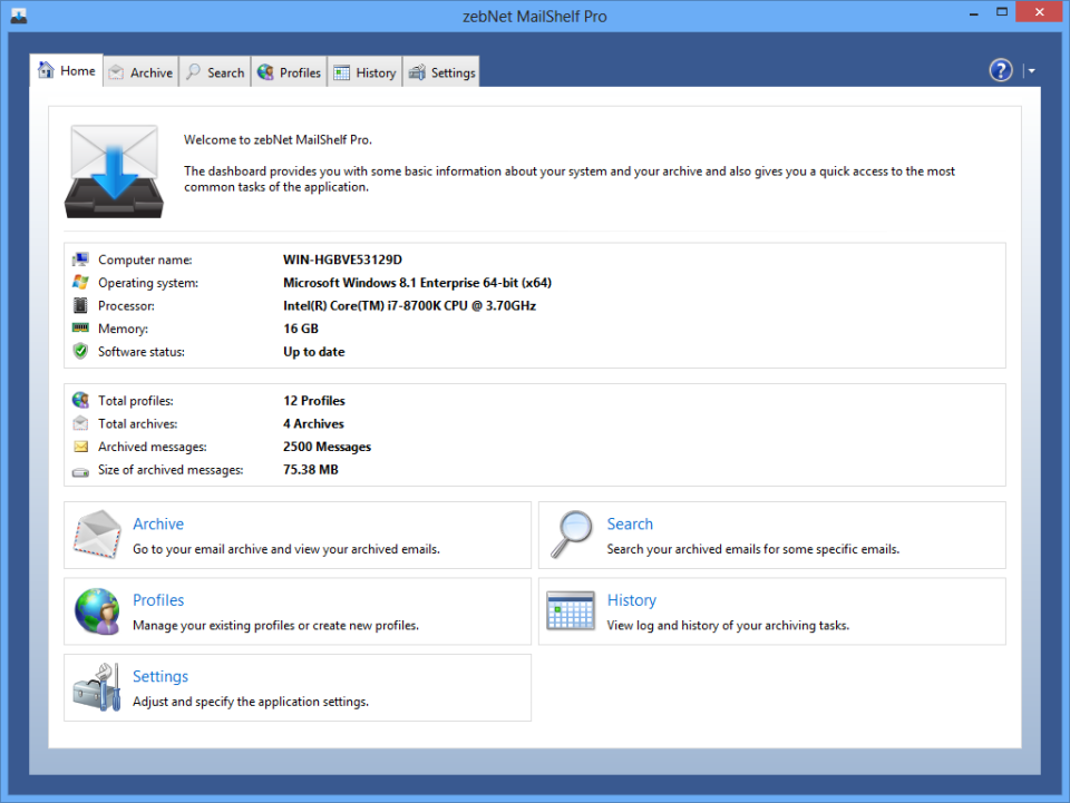 zebNet MailShelf Pro Software - 1