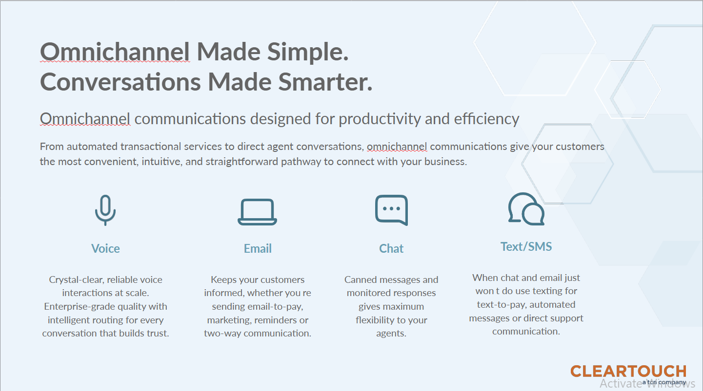 ClearTouch Operator screenshot: Contact center omnichannel