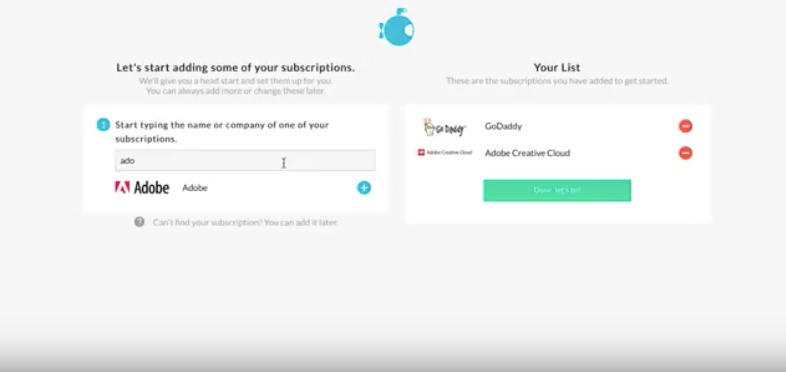 Add and manage subscriptions all in one place