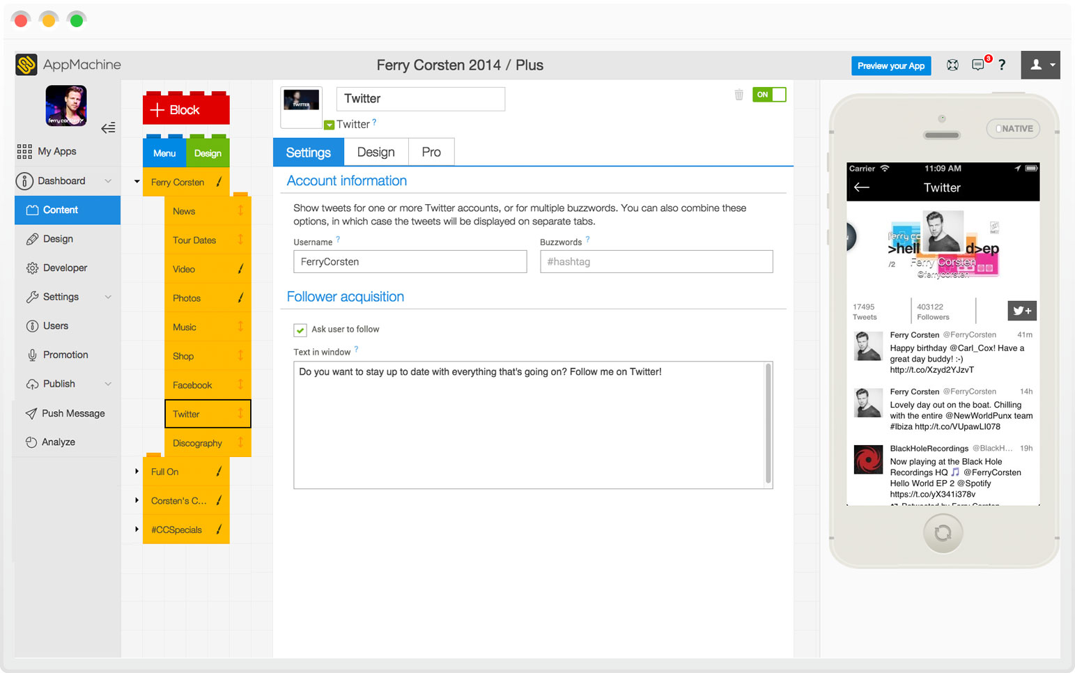 AppMachine Software - AppMachine content import
