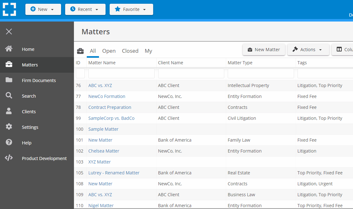 LexWorkplace Software - Matter-Centric Organization