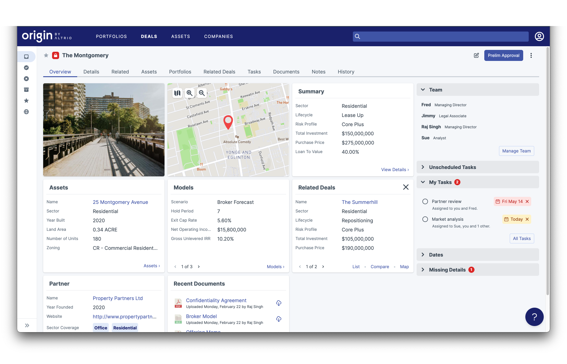 Origin screenshot: Origin Deal Overview