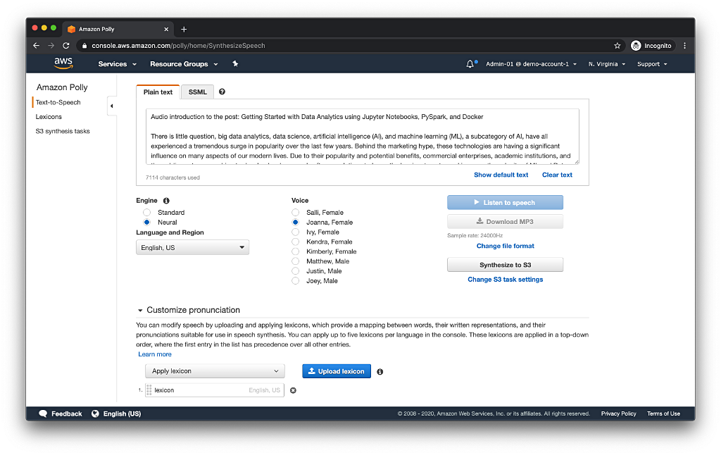 Amazon Polly Software Reviews, Demo & Pricing 2023