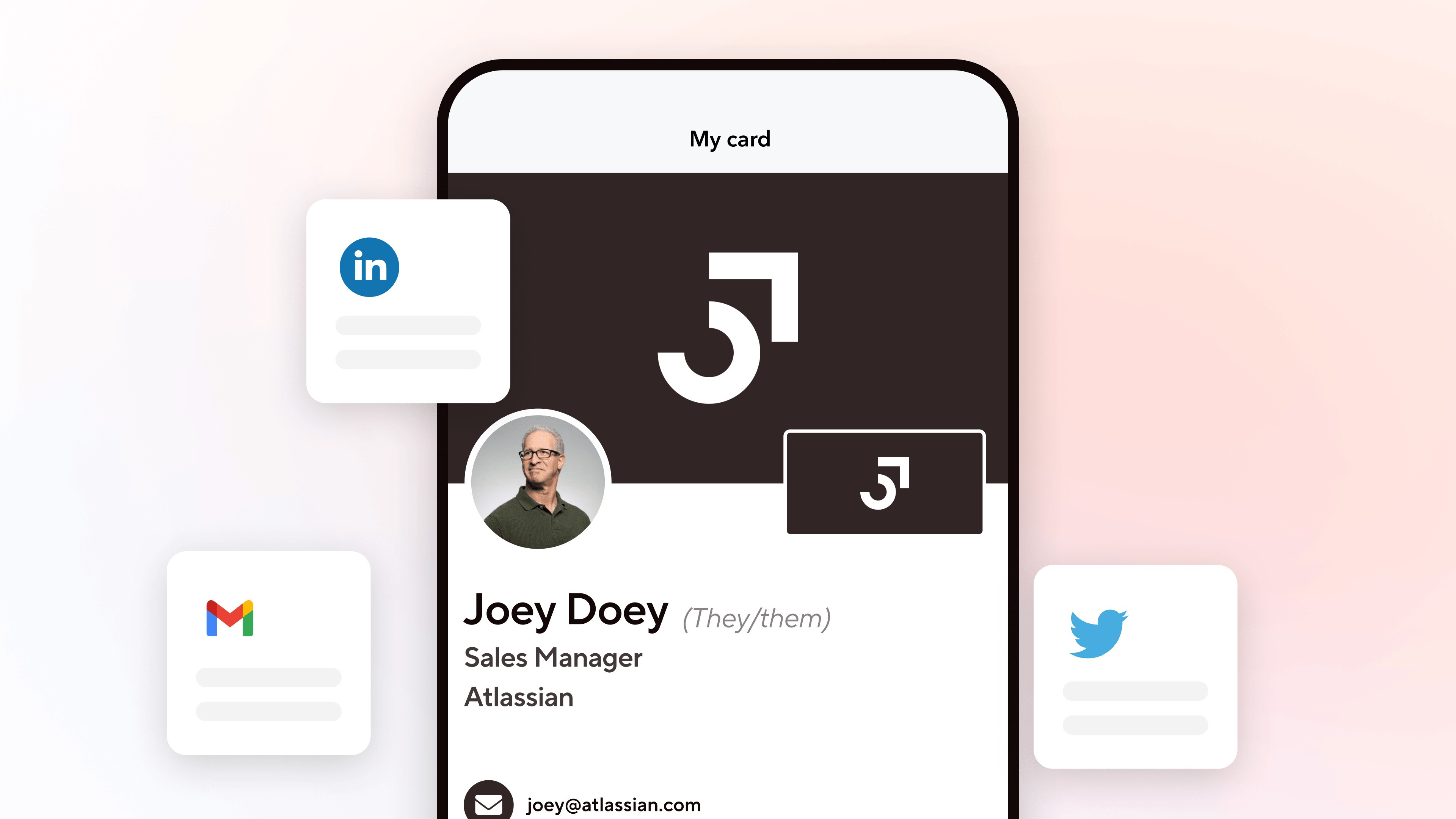 Blinq screenshot: Always have your contact details ready