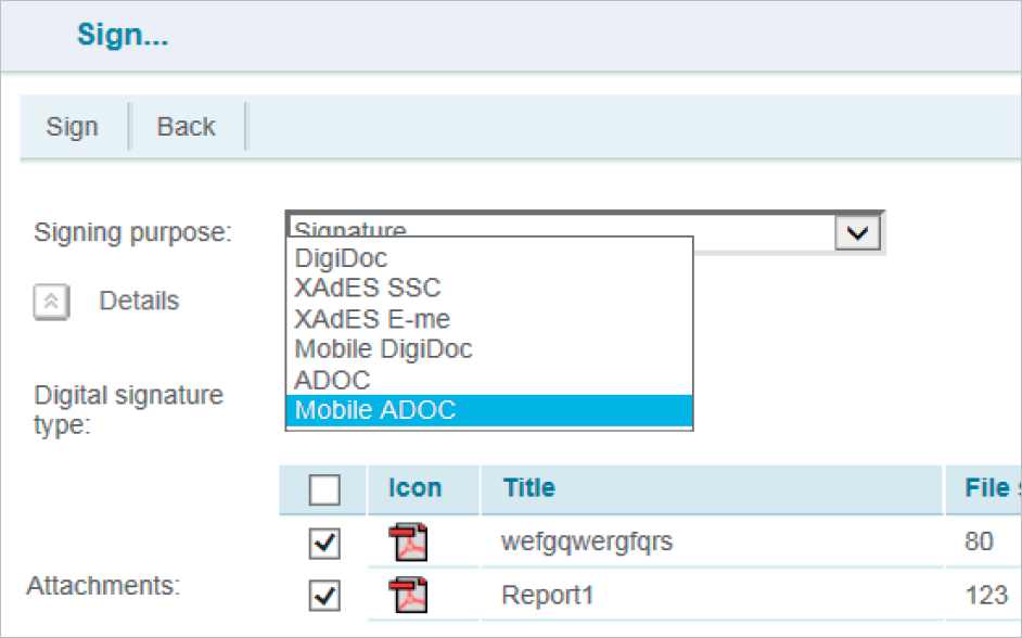 DocLogix Software - Signature settings