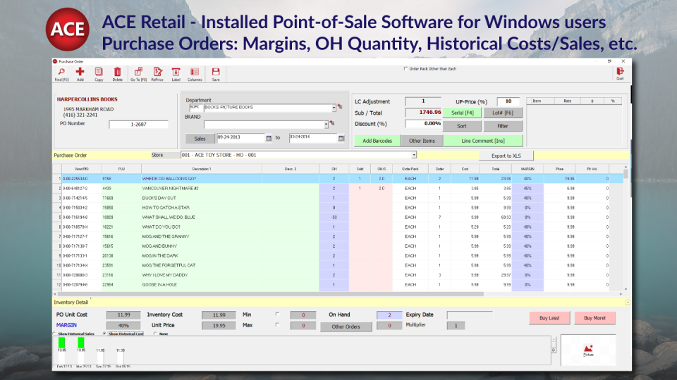 ACE Retail POS Software - Purchase orders