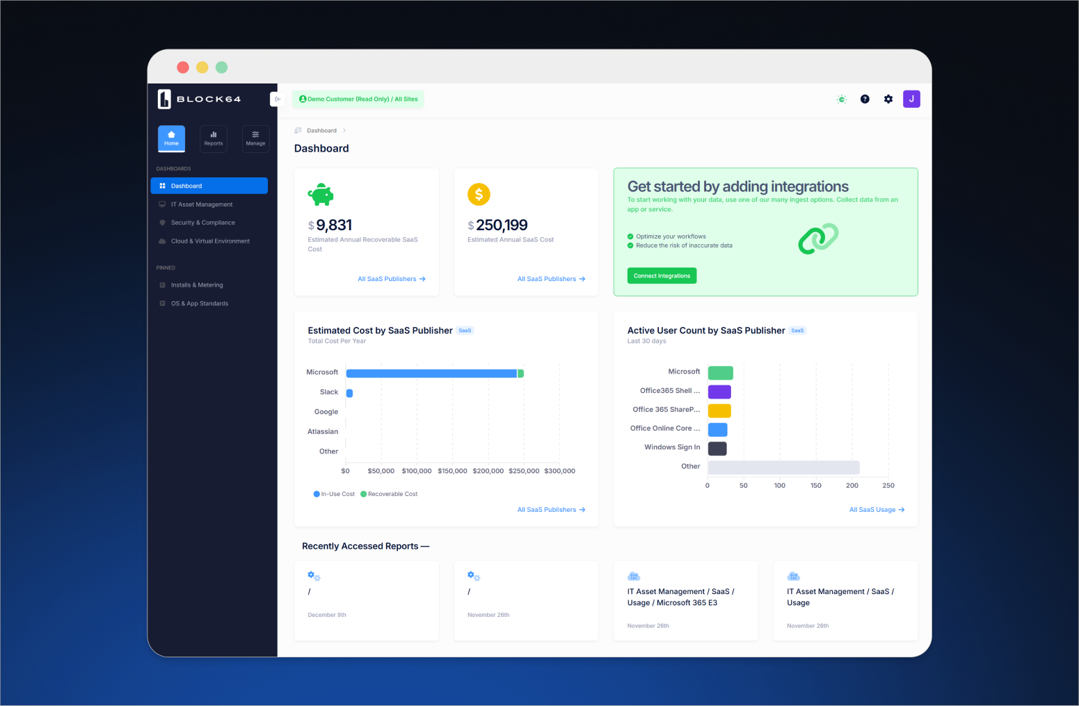 Block 64 screenshot: Block 64 dashboard