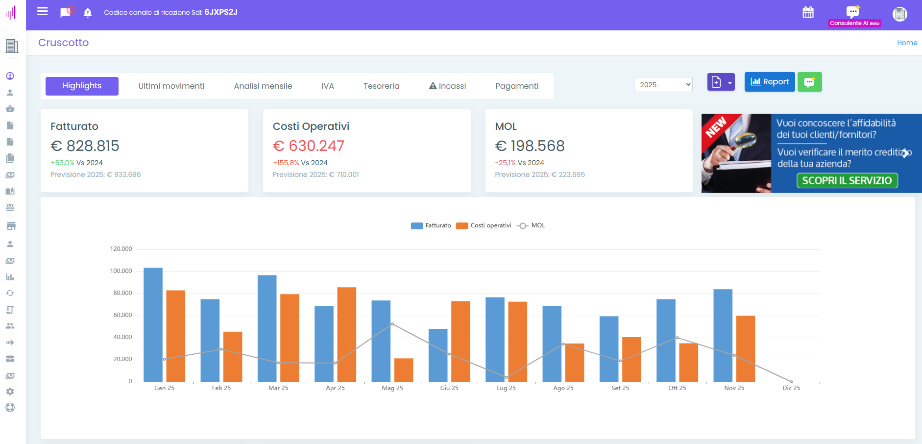 BPilot screenshot: BPilot dashboard