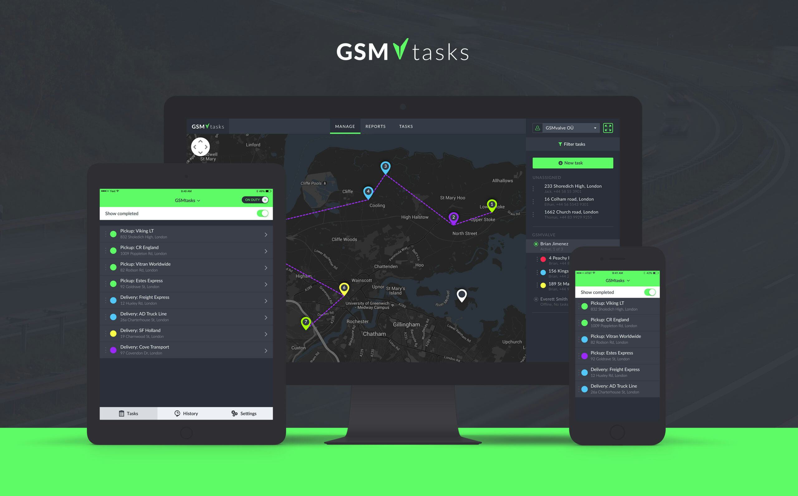 GSMtasks Software - GSMtasks software can be used on your PC and all smart devices for easy application at your workplace.