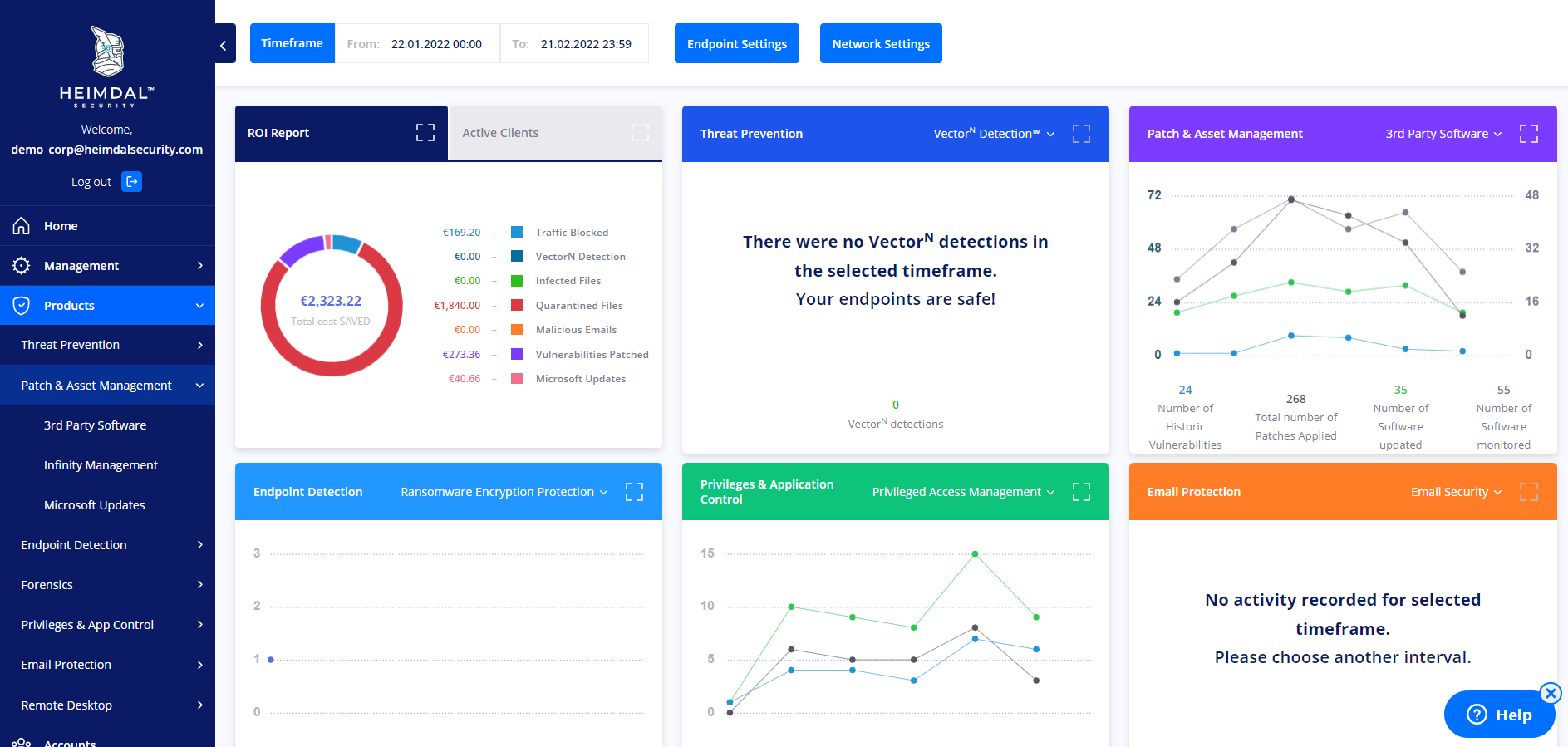 Heimdal Ransomware Encryption Protection Software - Heimdal Unified Dashboard