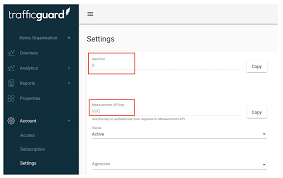 TrafficGuard Software - TrafficGuard settings dashboard