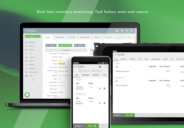 Frontu screenshot: View real-time inventory monitoring and track history stats and reports via any device