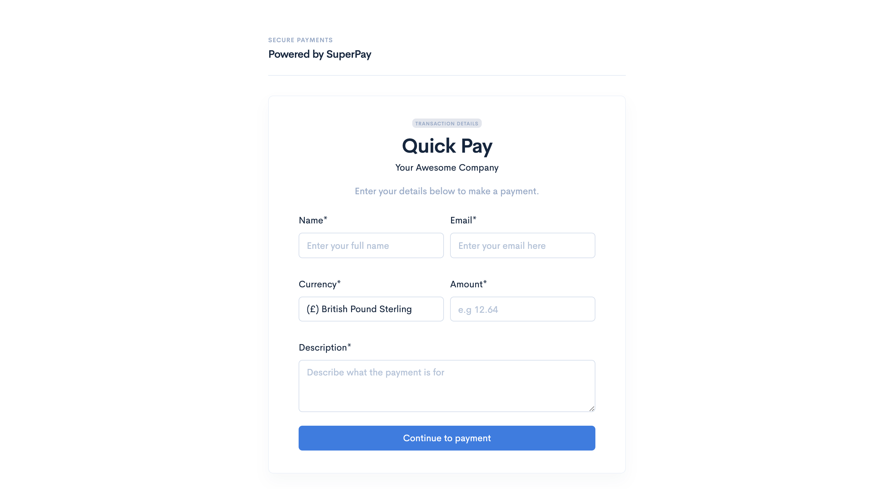 SuperPay Quick Pay
