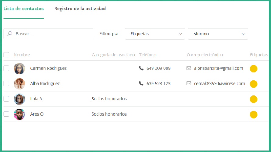 cucunver screenshot: cucunver contacts