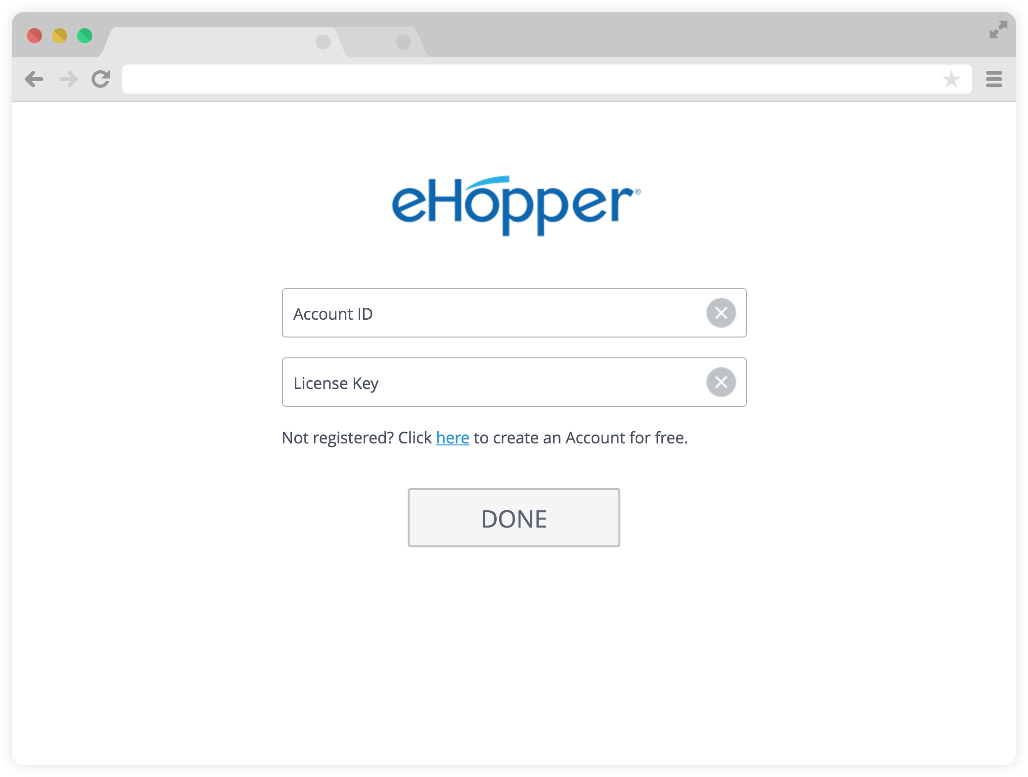 eHopper Software - eHopper login page