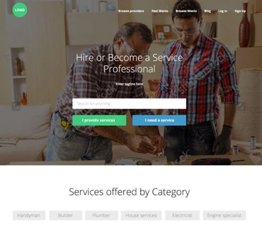 My Marketplace Builder screenshot: Services Home
