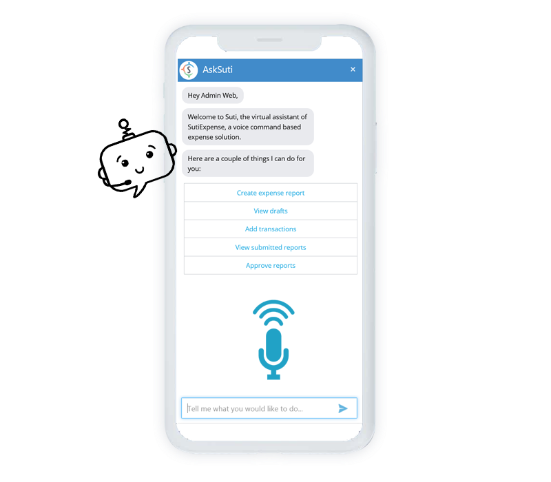 SutiExpense Software - SutiExpense Chatbot