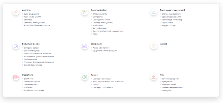 ZEBSOFT screenshot: Enterprise main menu