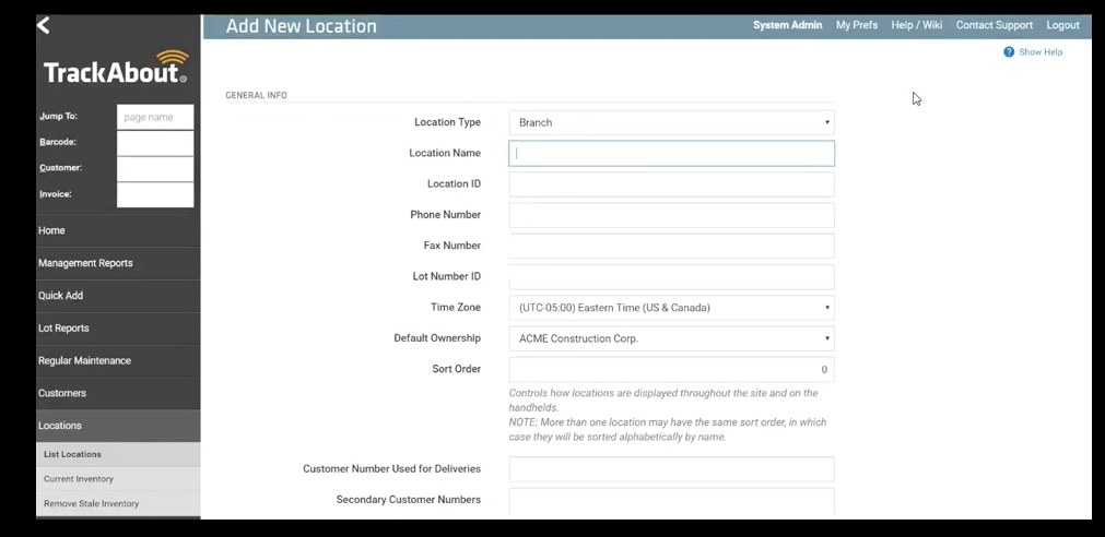 Organize locations