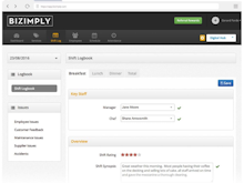 Bizimply Software - Keep track of day to day issues in all locations and communicate shift information