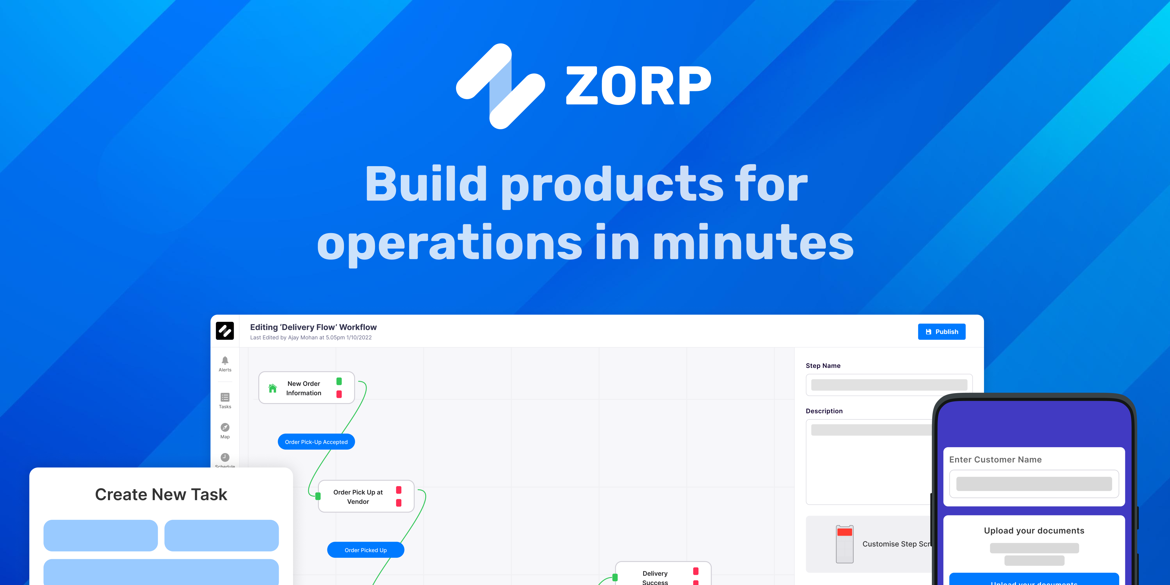 Zorp - No code platform for Operations. Build powerful web and mobile apps to manage your operations in a matter of few minutes using Zorp.