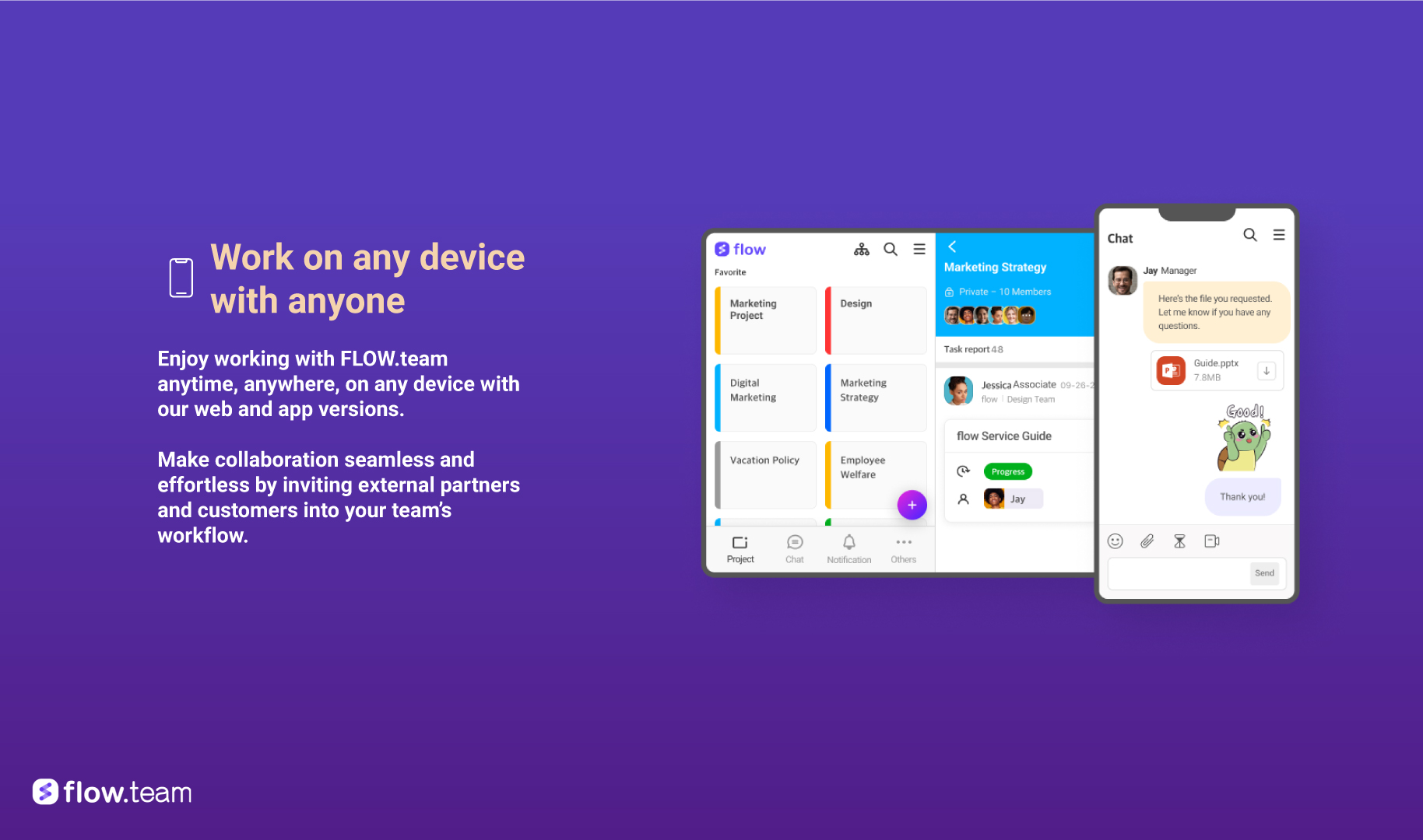 Work on any device with anyone