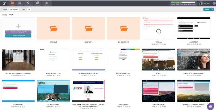 gomo screenshot: Homepage