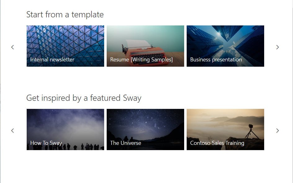 Microsoft Sway Software - 2