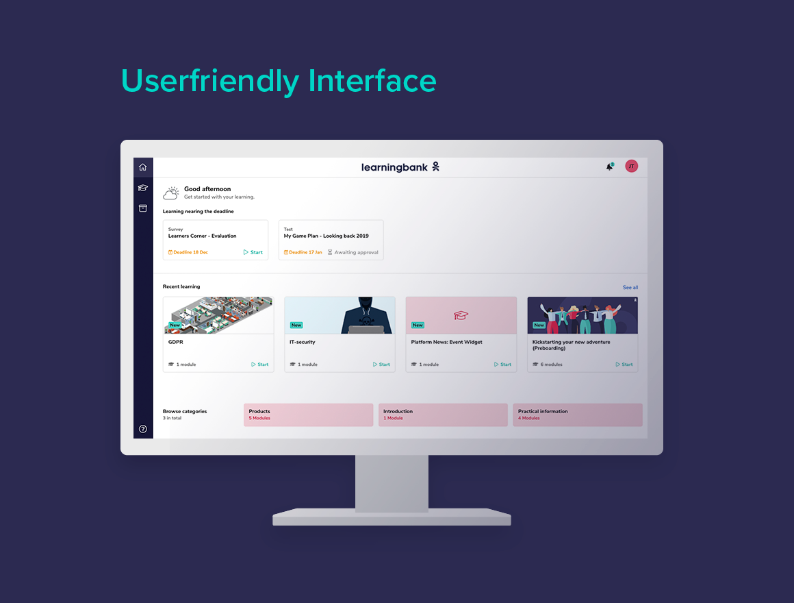 Learningbank Software - We're constantly developing our platform so you save time and clicks and ensure that your learning remains powerful. Our platform is award-winning in user experience.