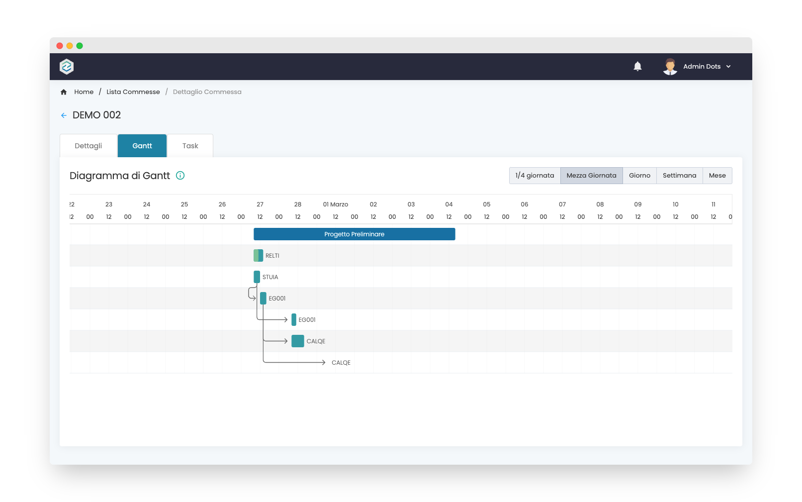 Zapix Software - Zapix Gantt chart