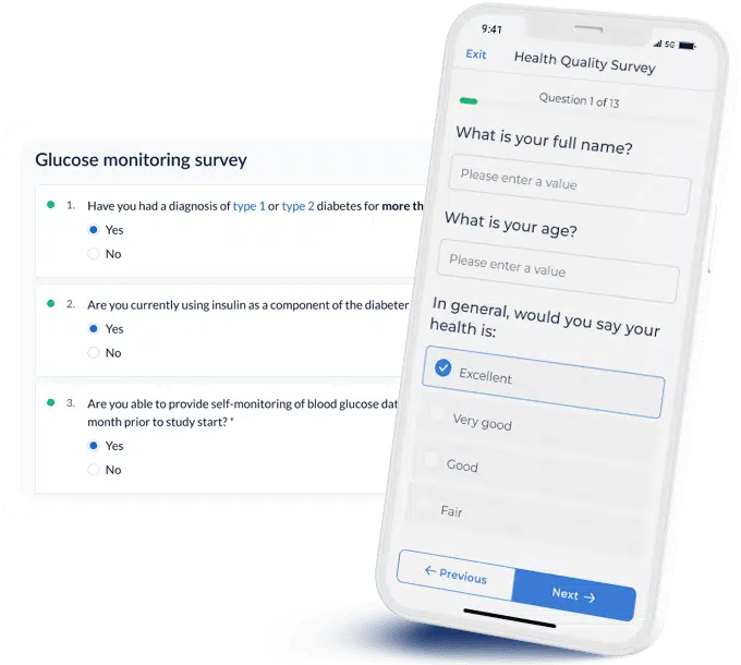 Castor ePro screenshot: Questionnaires