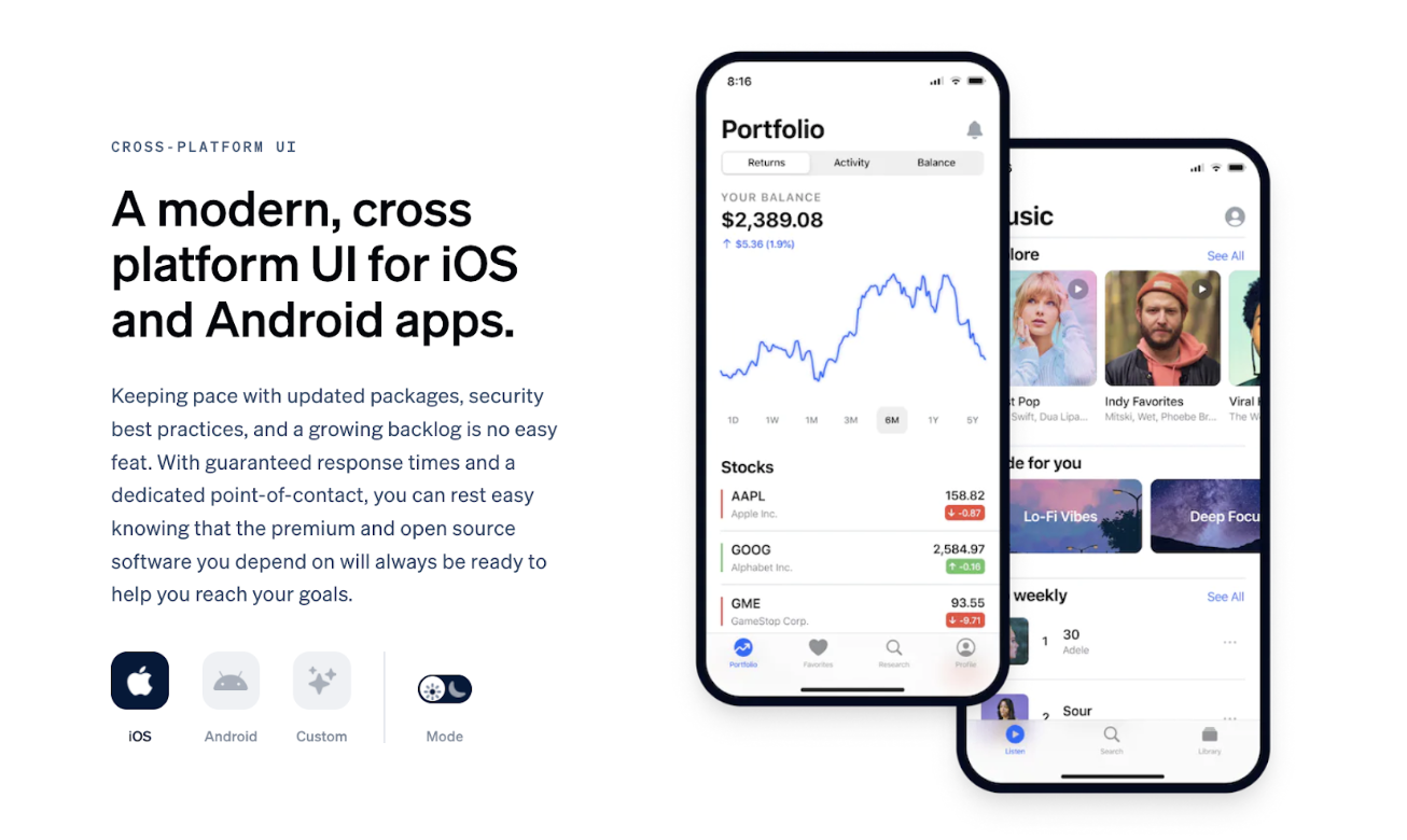 Ionic screenshot: Ionic deployment