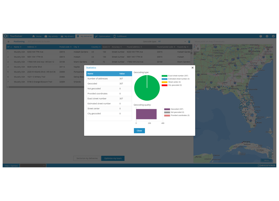 Geocoding deliveries
