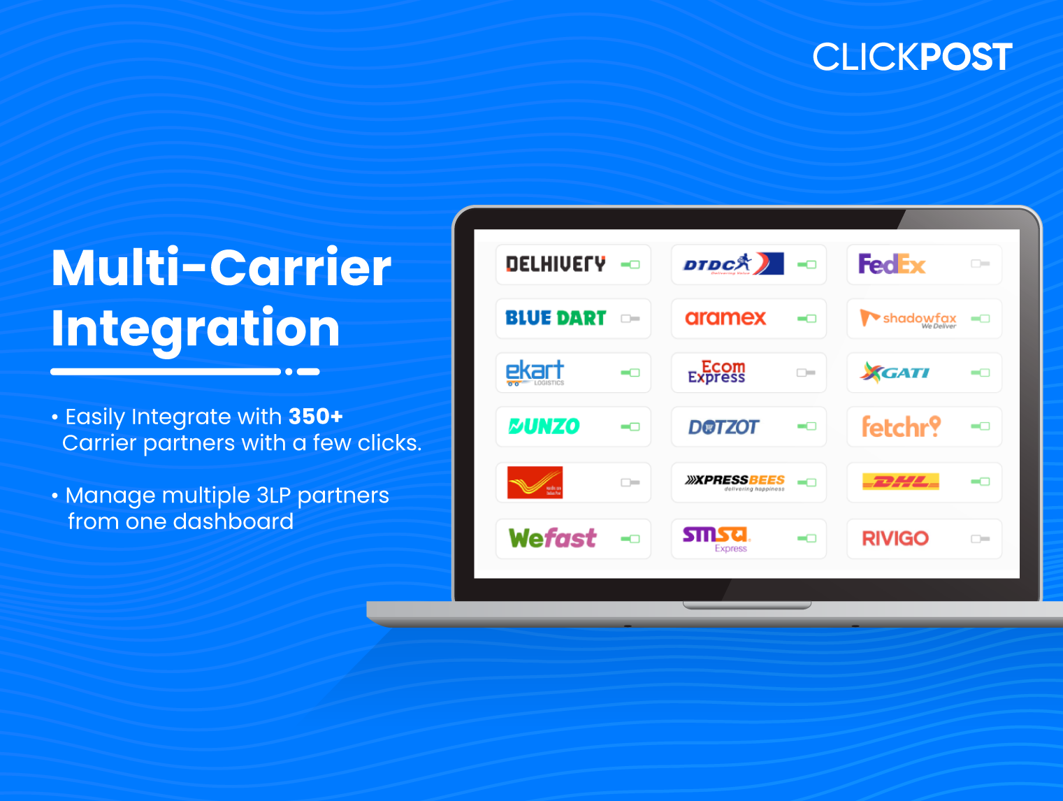 ClickPost Software - Go-live with a new carrier in 1 day
